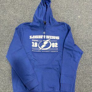New Blue Majestic NHL Hockey Tampa Bay Lightning Hoodie XL